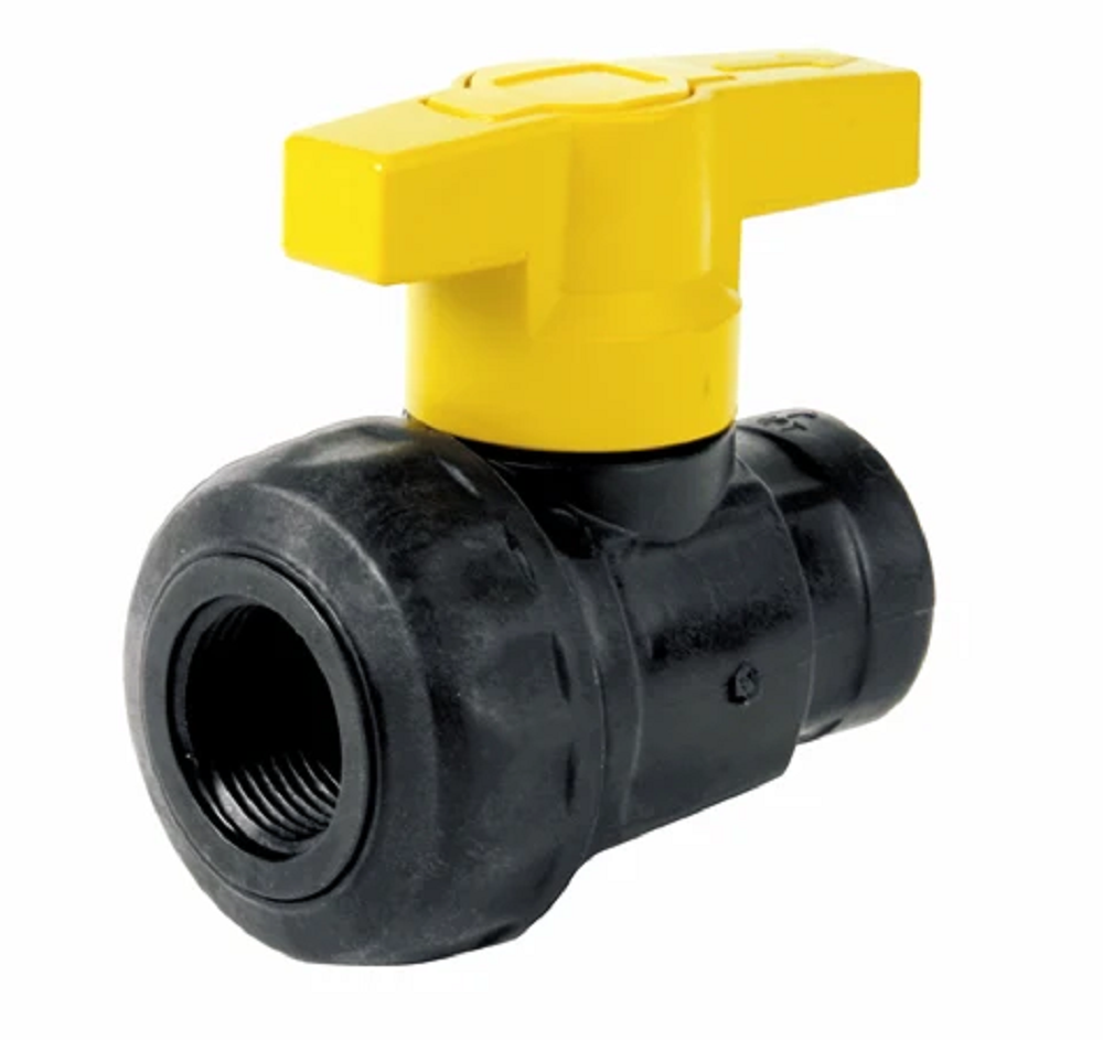 Hypro Single Union Ball Valve 2-Way, 1-1/4" FPT, 145 Max PSI - 9951-2125N
