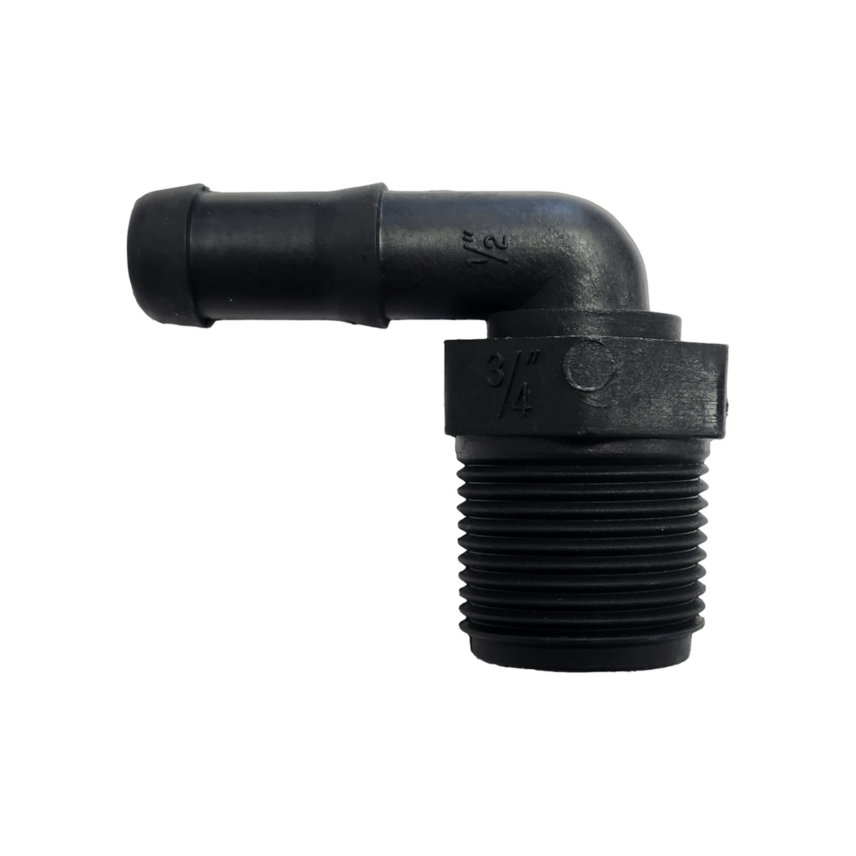 Banjo 90 Degree Hose Barb Fitting 3/4" MNPT X 1/2" Barb - HB075/050-90