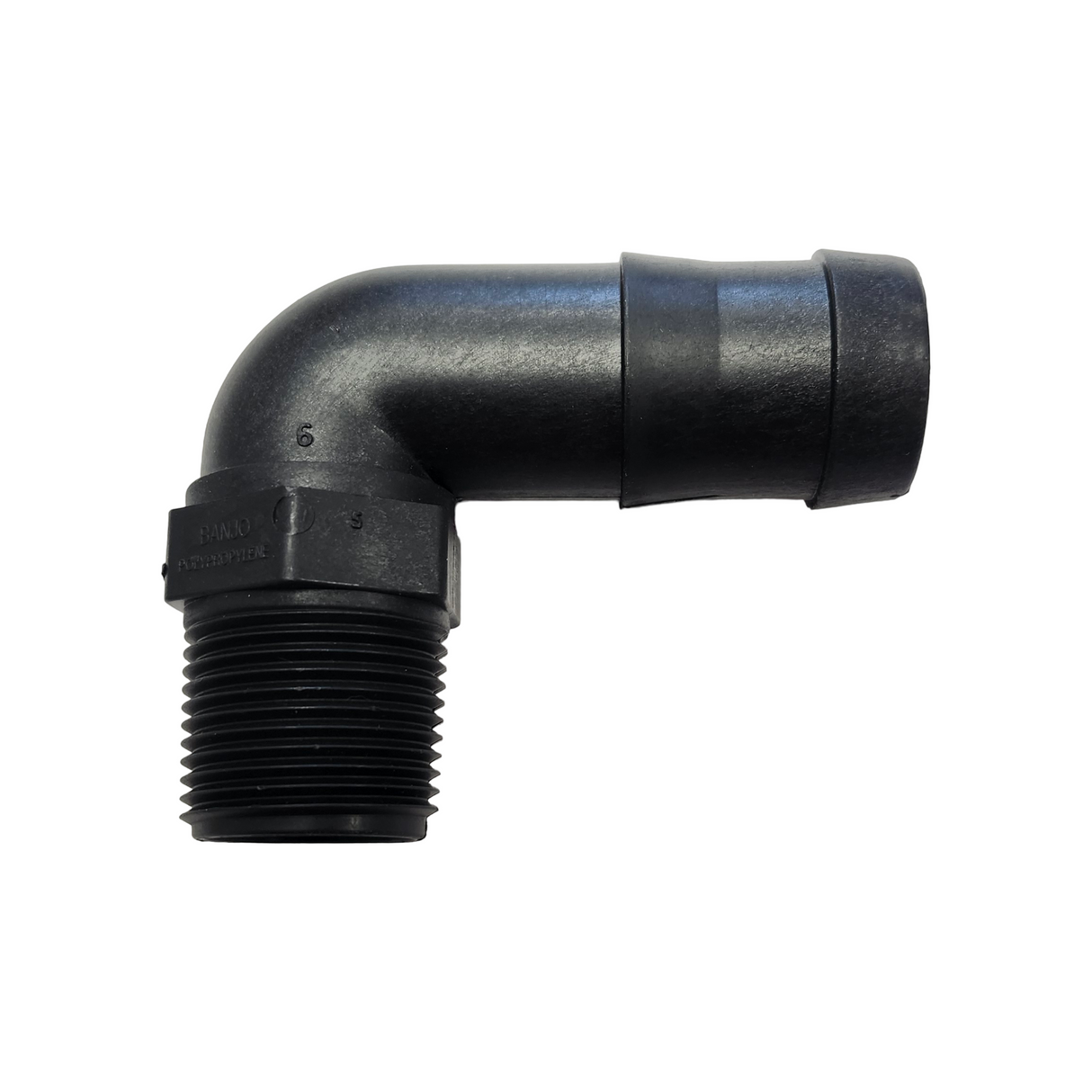 Banjo 90 Degree Hose Barb Fitting 3/4" MNPT X 1" Barb - HB075/100-90