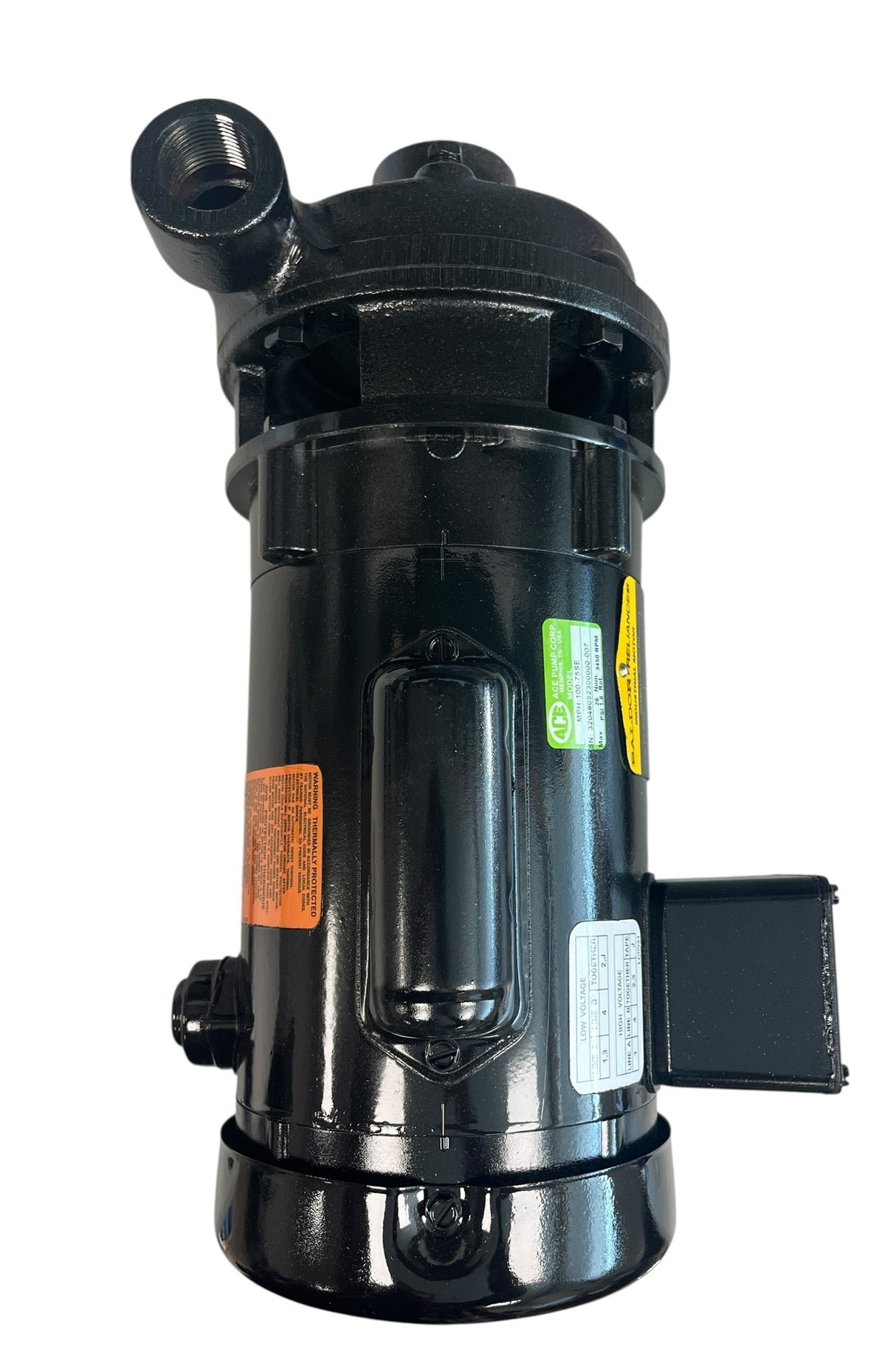 Ace Pumps Electric Driven Centrifugal Pump 1-1/4" Suction X 1" Discharge, 3/4 HP - MPH-100-75SE