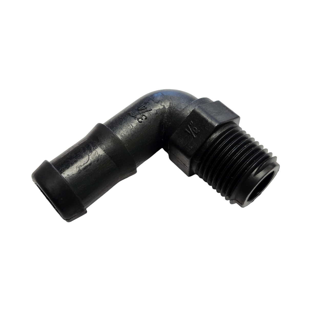 Banjo 90 Degree Hose Barb Fitting 1/2" MNPT X 3/4" Barb - HB050/075-90