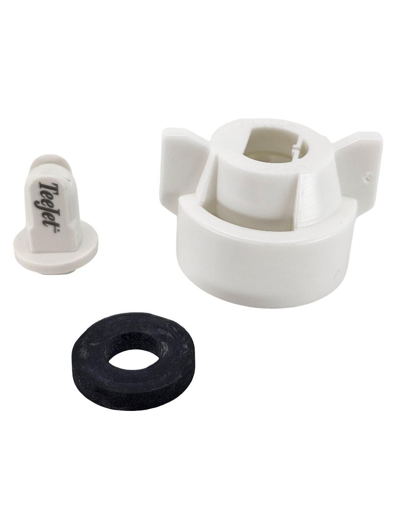 TeeJet AccuPulse TwinJet PWM Spray Tip w/ Cap & Gasket, White - APTJ-11008VP-CE