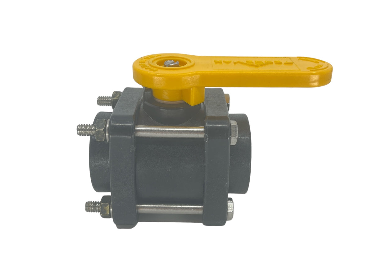 TerreMax Polypropylene Full Port Ball Valve 3/4” x 3/4” FNPT, 150 PSI - V075FPY