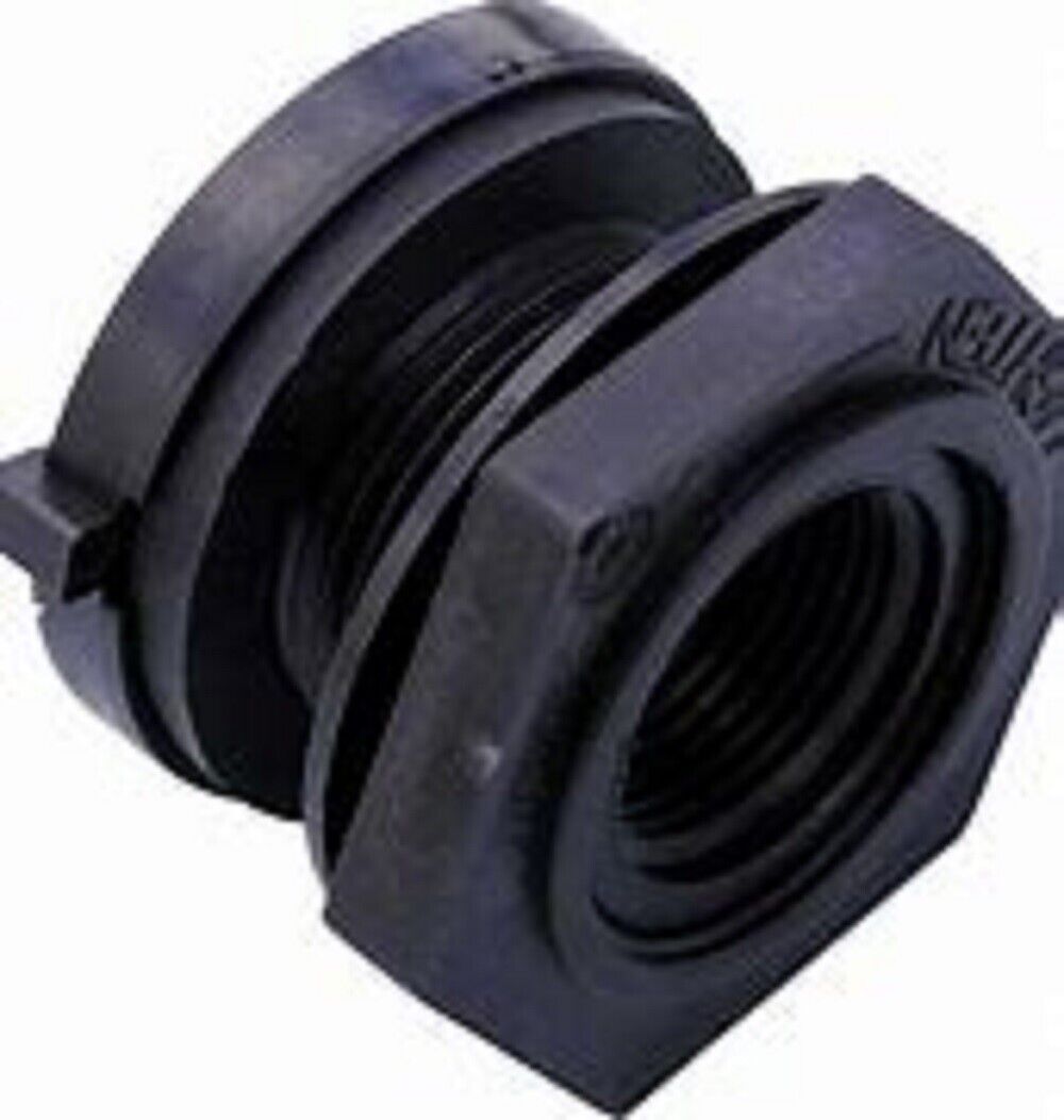 Ace Roto-Mold 1 Inch Polypropylene Bulkhead Tank Fitting - 10485