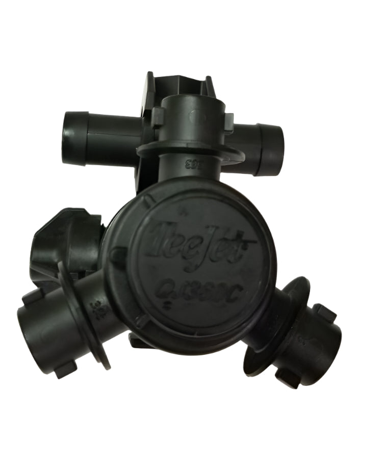 TeeJet 3 Outlet Nozzle Body Double Hose Shank 3/4" - QJ363C-750-2-NYB