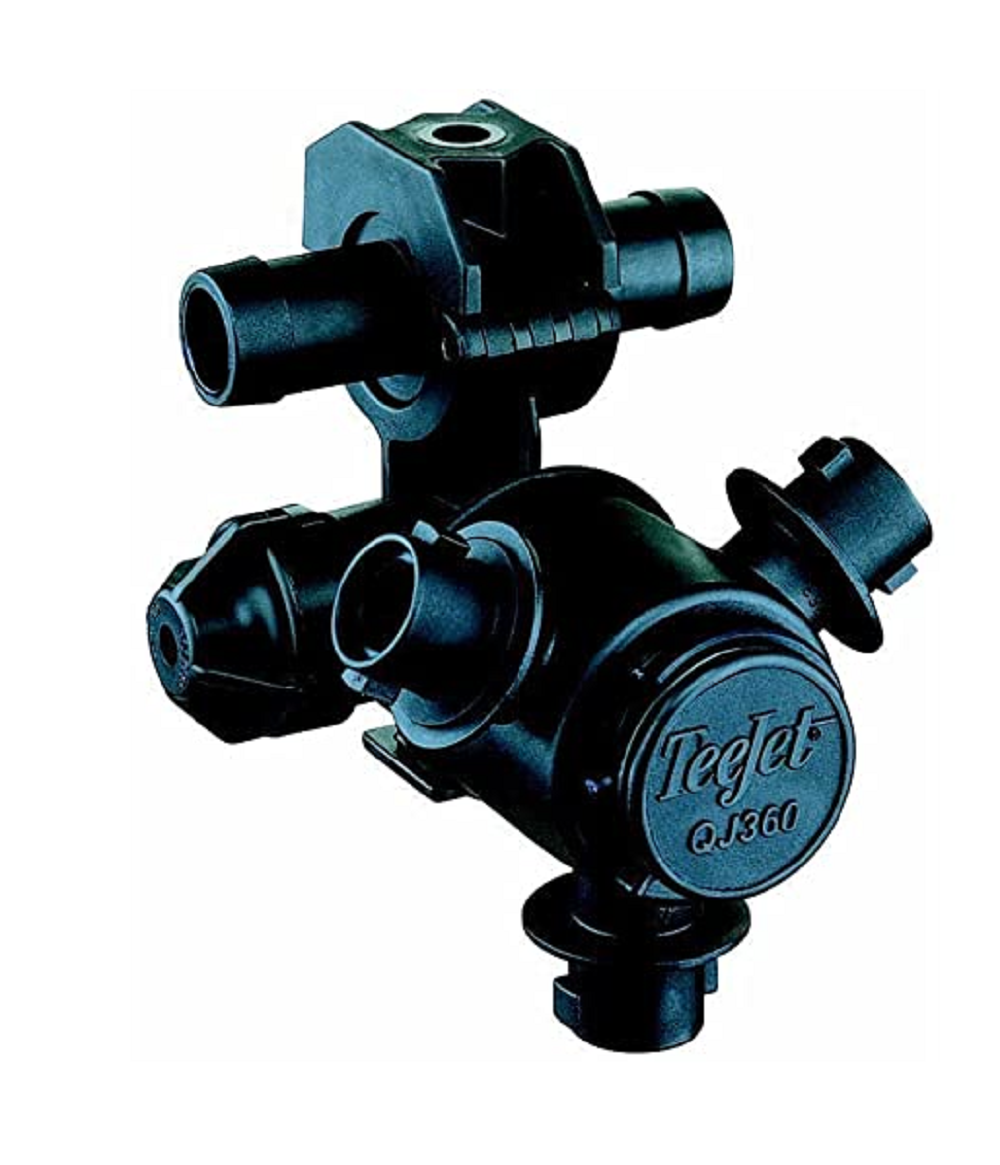 TeeJet Dry Boom Nozzle Body 3 Outlet Double Hose Shank 1" - QJ363C-1000-2-NYB