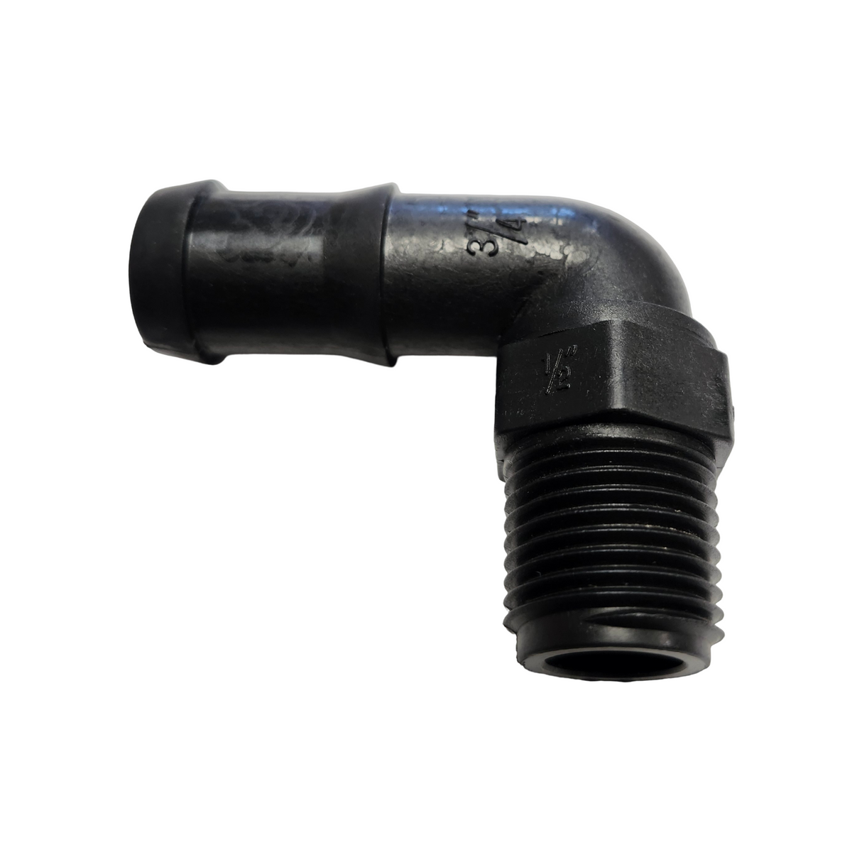 Banjo 90 Degree Hose Barb Fitting 1/2" MNPT X 3/4" Barb - HB050/075-90