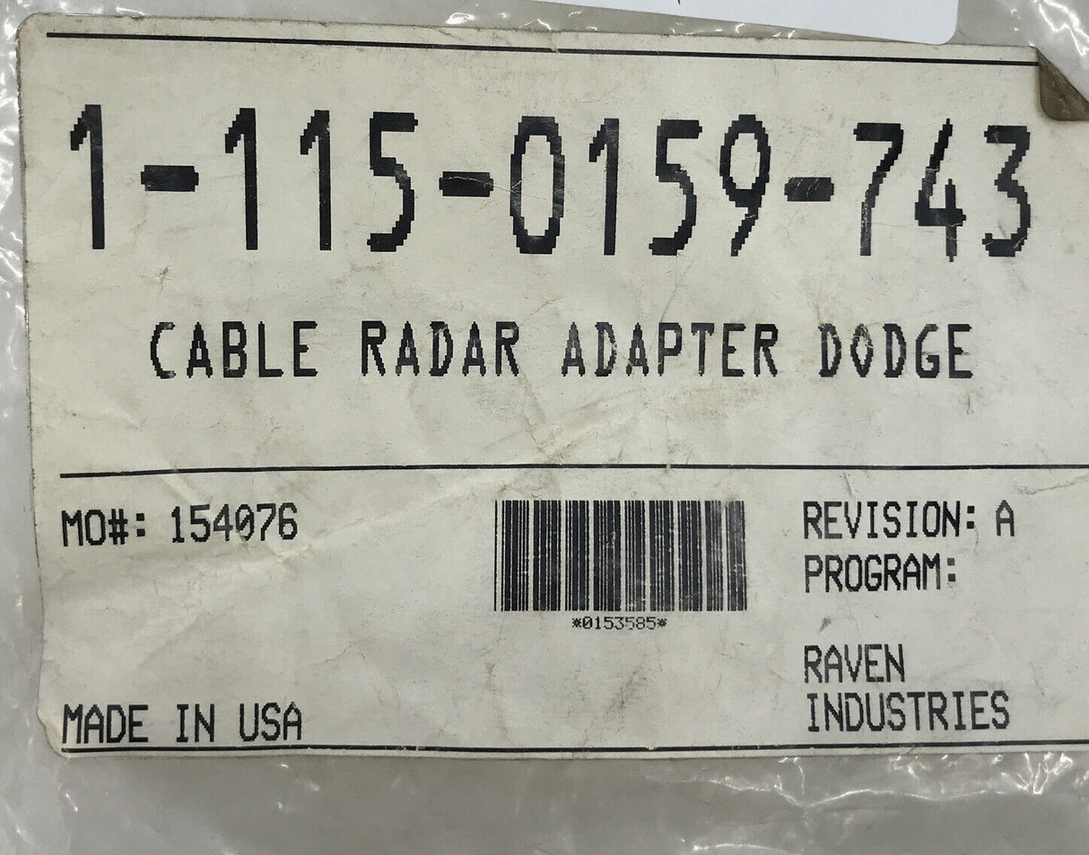Raven Radar Adapter Cable - Dodge - 115-0159-743
