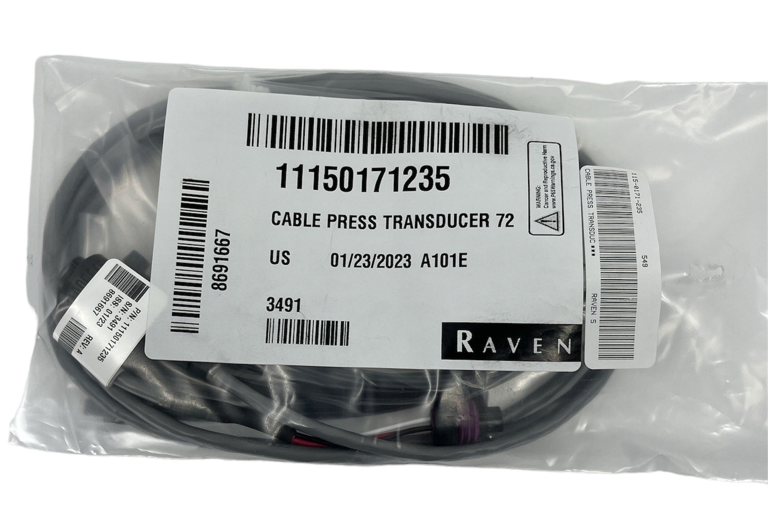 Raven 72 inch Sensor Connection Cable for 440/450/4400/SCS 600M - 115-0171-235