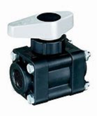 TeeJet 2 Way Manual Ball Valve 1/2" - AA343M-2-1/2-PP