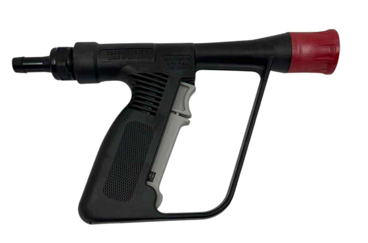 TeeJet Lawn Spray Gun With Red 4 GPM Nozzle And 1/2" Hose Barb Swivel Inlet Adapter - 25660-1-4.0