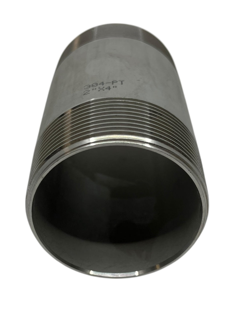Hypro Stainless Steel Nipple 304 Stainless Steel 2" MNPT x 4" Long - 7200400