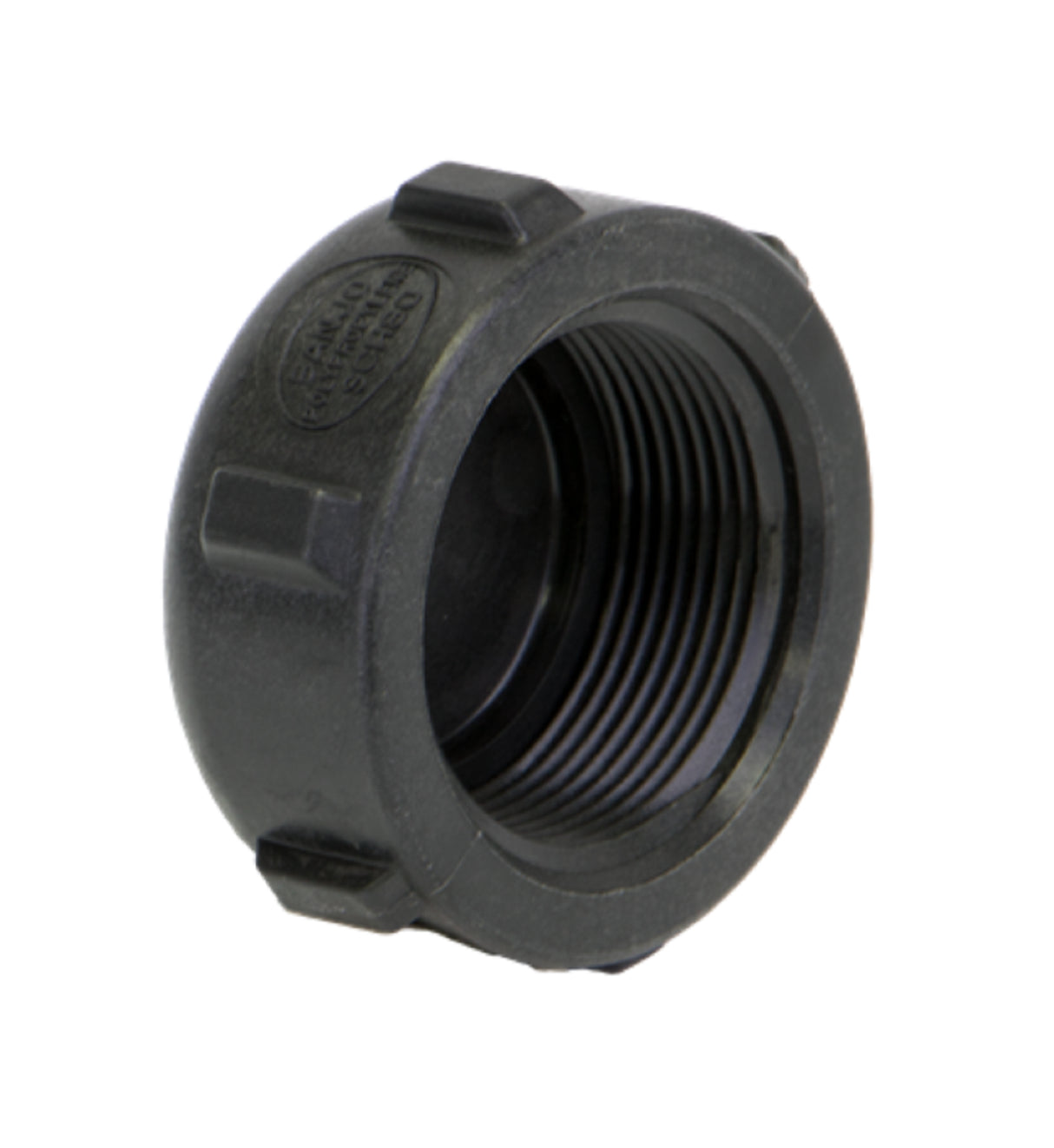 Banjo Black Poly Pipe Cap 1-1/2" Female NPT - CAP150