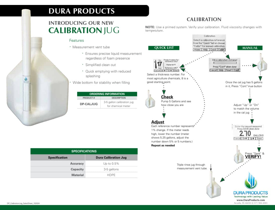 Dura Products Blow Molded Polyethylene 5 Gallon Calibration Jug - DP-CALJUG