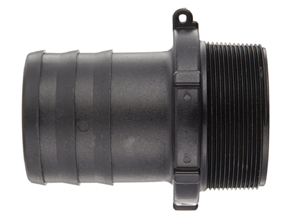 Banjo 4 Inch Polypropylene Hose Fitting 4" Male Thread X 4" Hose Barb - HB400