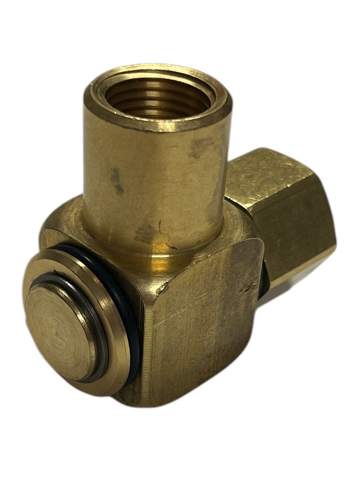 J.E. Adams High Pressure 90 Degree Brass Hose Reel Swivel 1/2 FPT x 1/2 FPT - 7475
