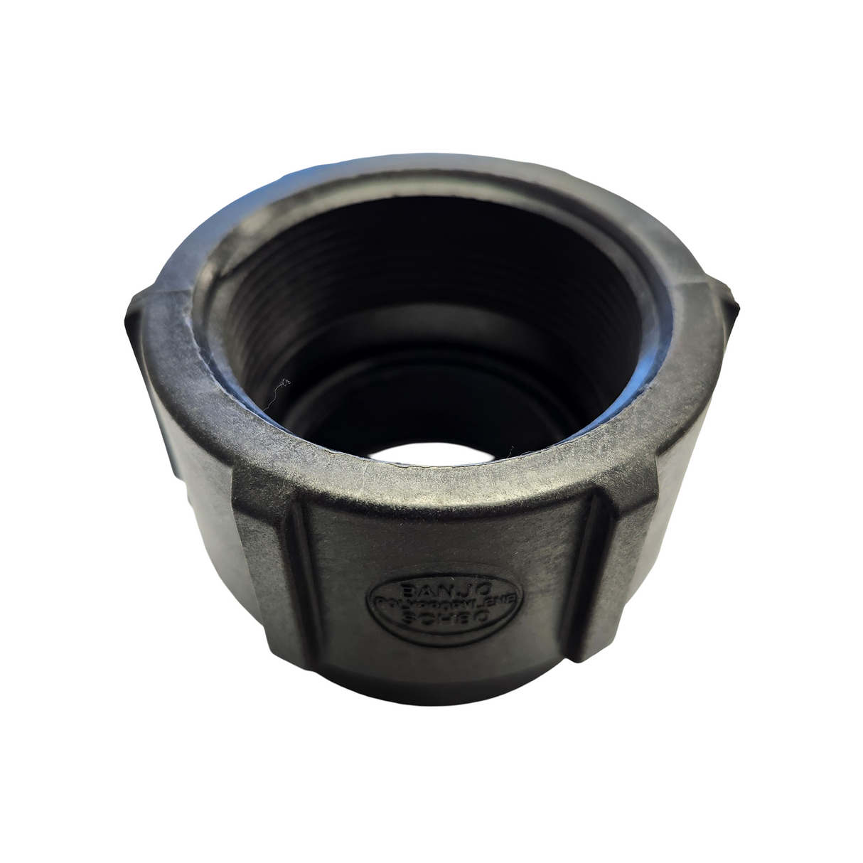 Banjo Black Poly Pipe Reducer Coupling 2" FNPT X 1-1/2" FNPT - RC200-150