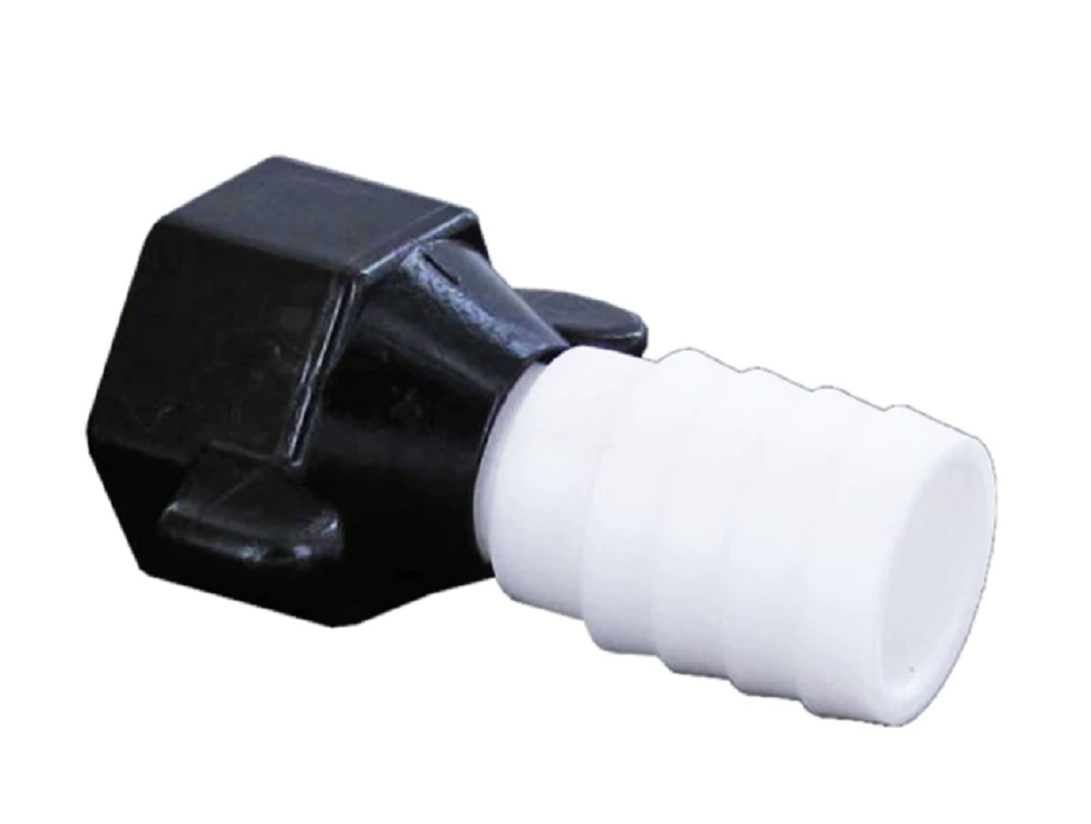 Shurflo Hex Swivel Straight 1/2 FNPT x 1/2 Barb Polypropylene - 234-2926