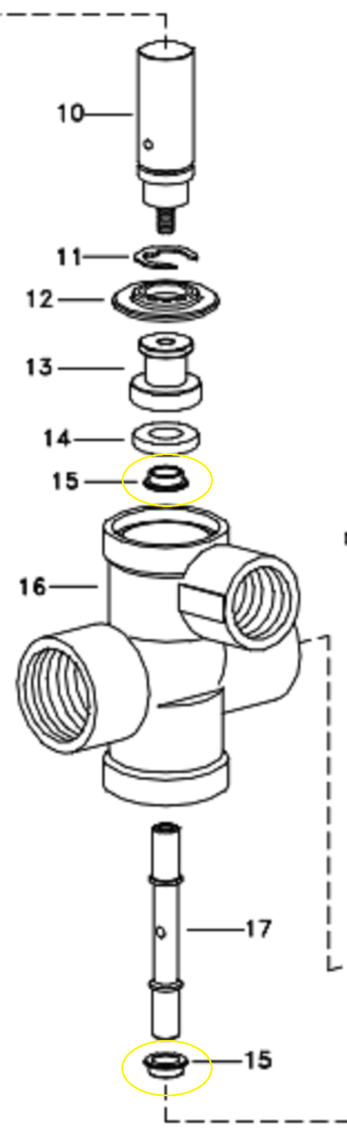 TeeJet Stainless Steel Spacer For 144A Electric Solenoid Valve - CP14811-SS