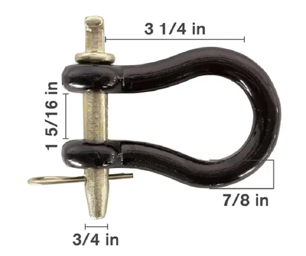 Braber Equipment Straight Steel Clevis 7/8" X 4-1/4", With 3/4" Pin - 64.300.078