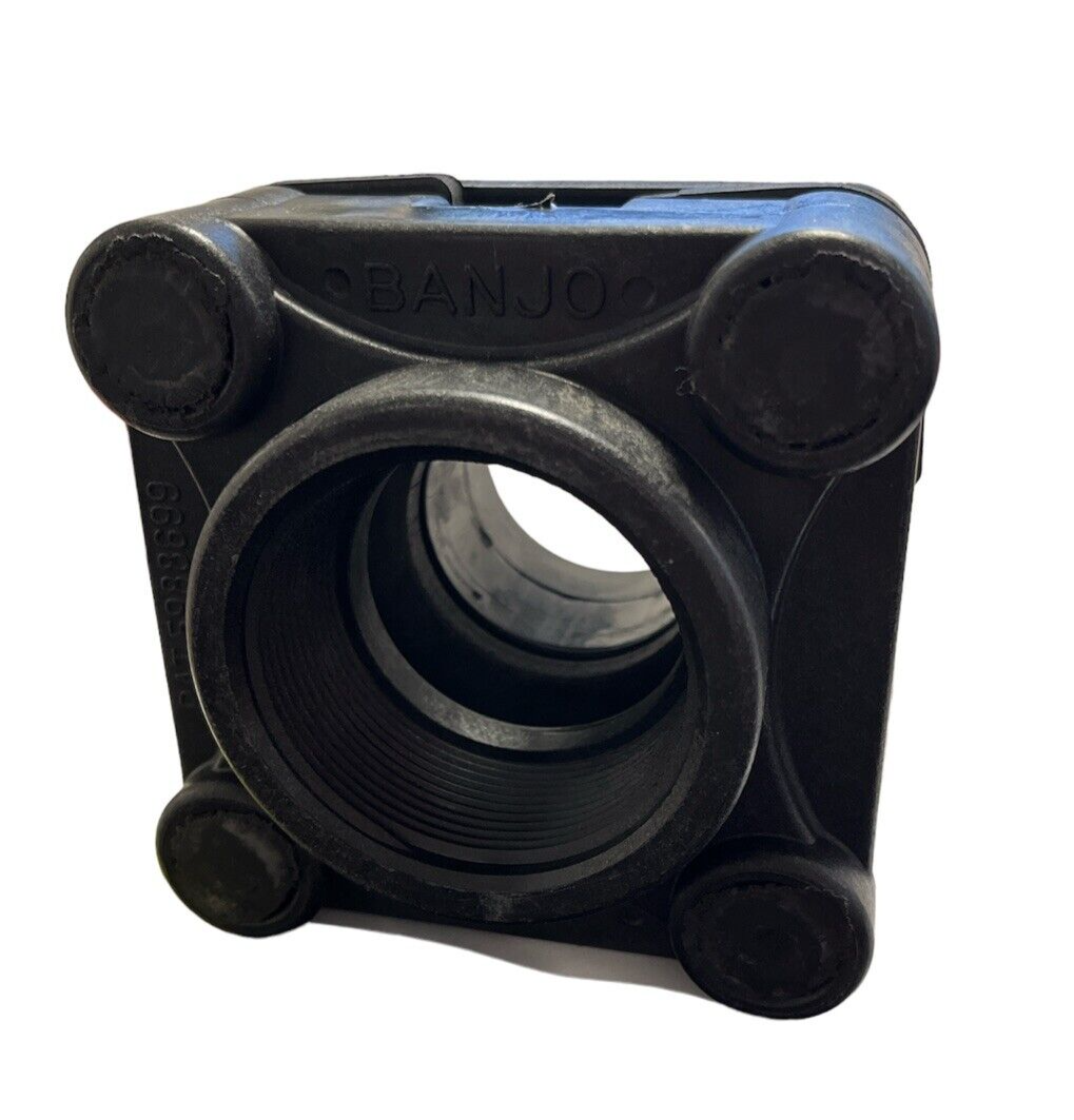 Banjo 2 Inch Bolted Tank Fitting 2" Full Port Flange X 2" FNPT Drain - MBF220BD