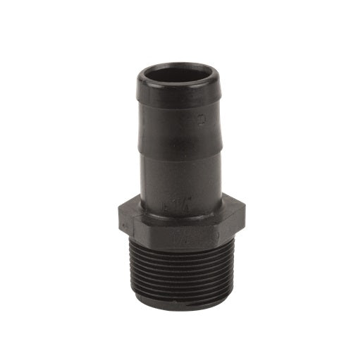 Banjo Poly Hose Fitting Adapter 1-1/4" Male Thread X 1-1/4" Hose Barb - HB125