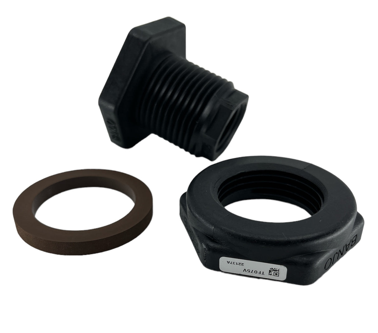 Banjo Poly Bulkhead Tank Fitting with FKM Gasket 3/4" - TF075V