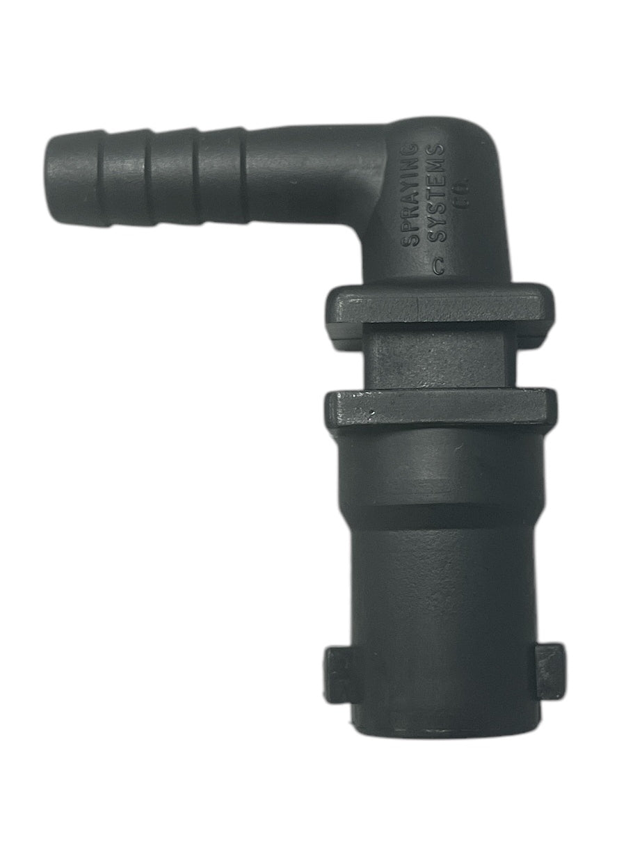 TeeJet Single Hose Shank Elbow Nozzle Body QuickJet, 3/8" HB - 18635-111-406-NYB