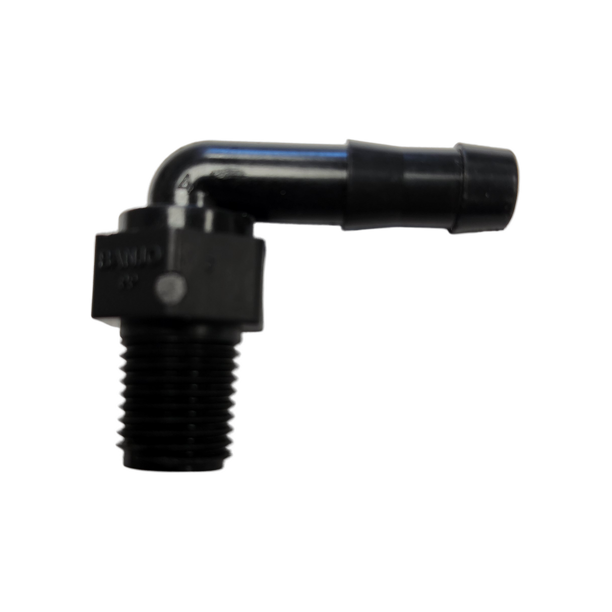 Banjo 90 Degree Hose Barb Fitting 1/4" MNPT X 3/8" Barb - HB025/038-90