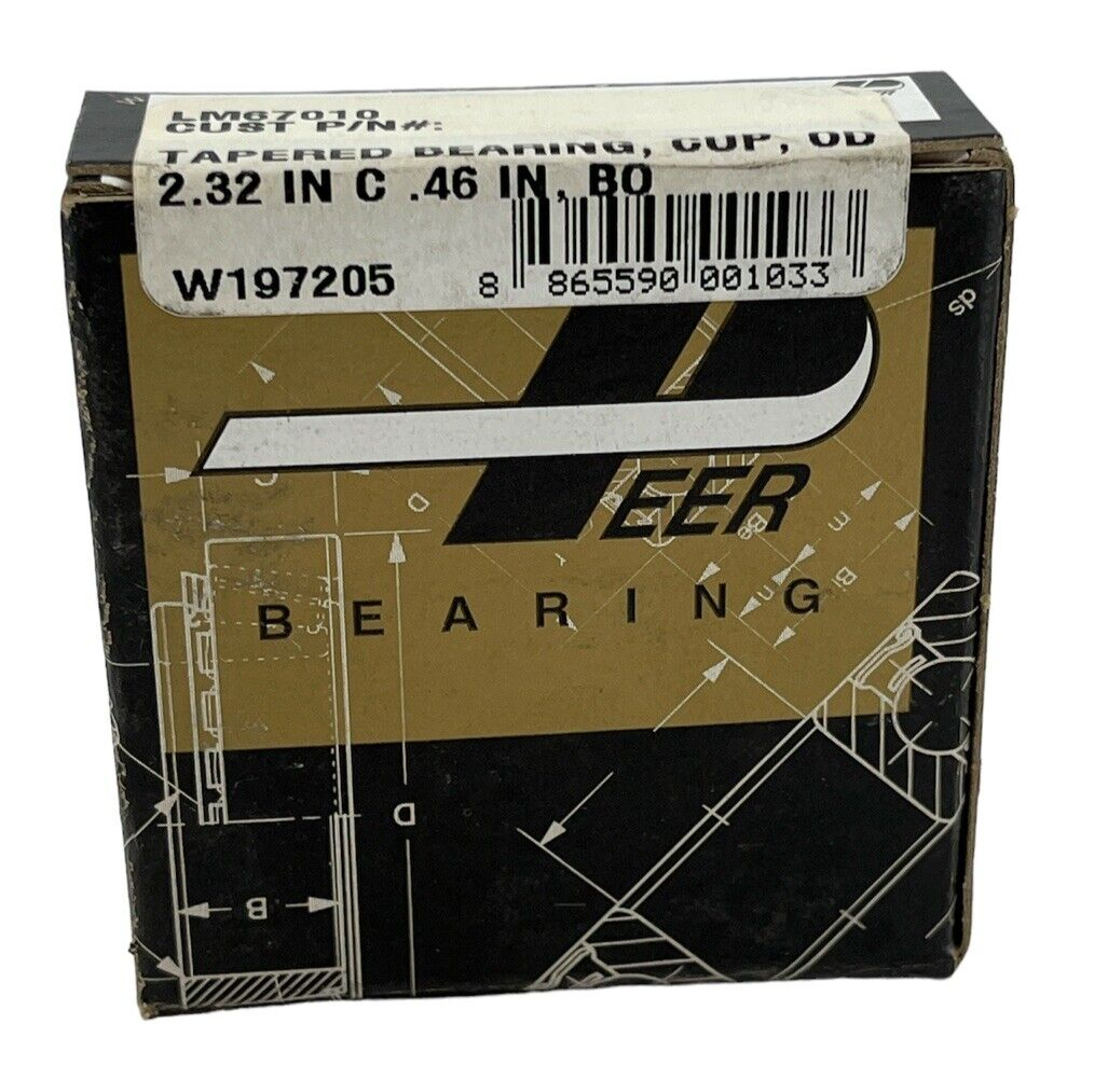 Peer Steel Non-Flanged Tapered Roller Bearing Cup 2.32" OD X .46" Width - LM67010
