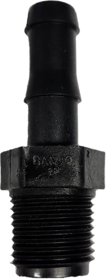 Banjo Poly Hose Fitting 1/2" Male Thread X 1/2" Hose Barb - HB050