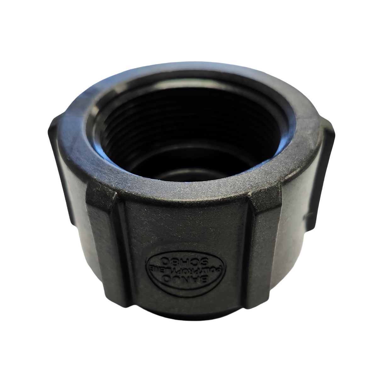 Banjo Black Poly Pipe Reducer Coupling 1-1/2" FNPT X 1" FNPT - RC150-100