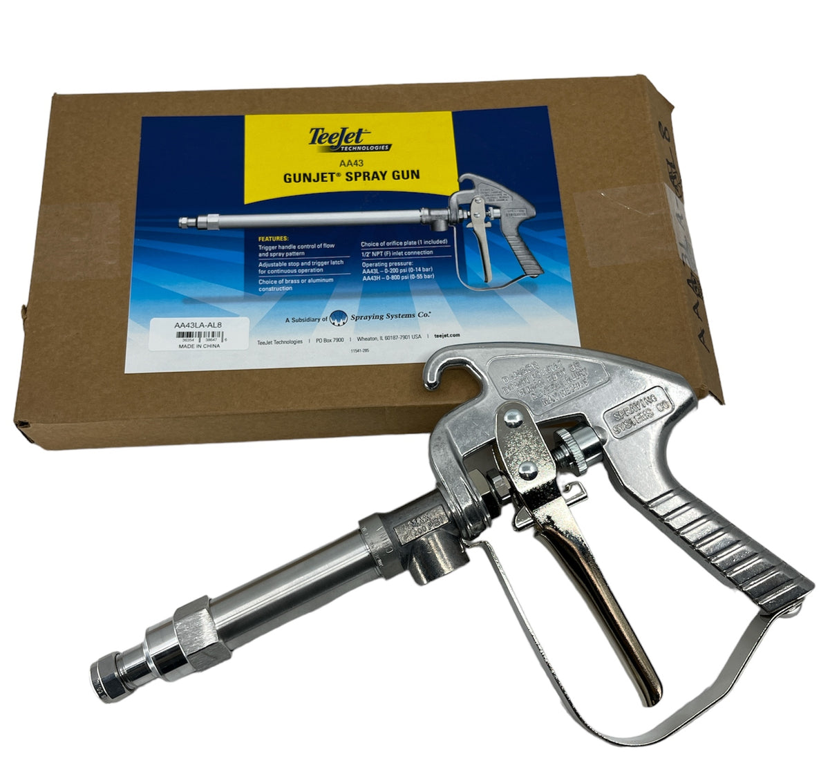 TeeJet GunJet Spray Gun with D8 Orifice - AA43LA-AL8