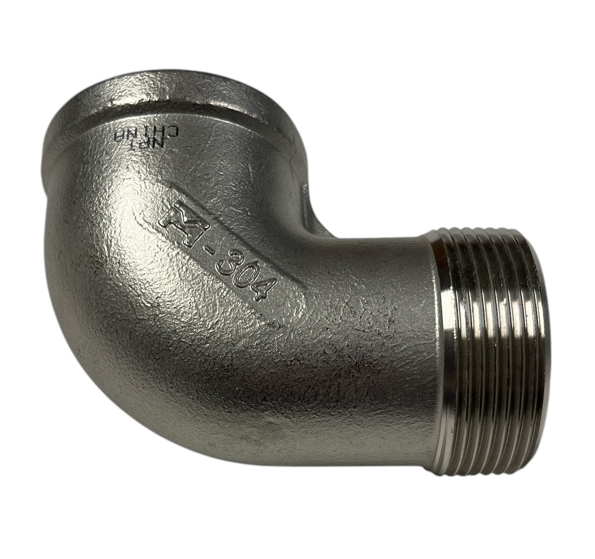 Hypro Stainless Steel Street Elbow Fitting, 1-1/2" MNPT X 1-1/2" FNPT - 7SE112