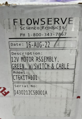 Flowserve Green Motor Assembly 12V With Switch And Cable - CT6KIT-101
