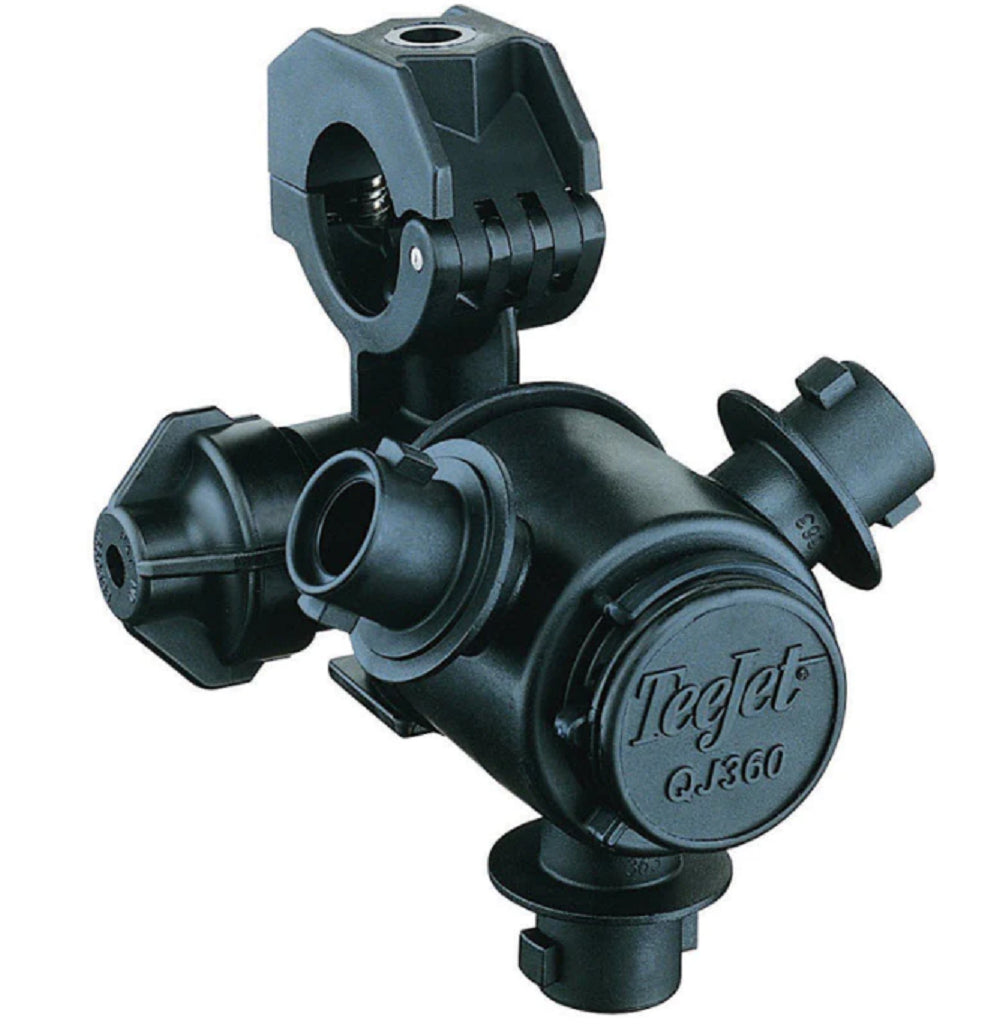 TeeJet Nozzle Body for 1/2" Wet Booms - 3 Spray Outlet - QJ363C-1/2-NYB