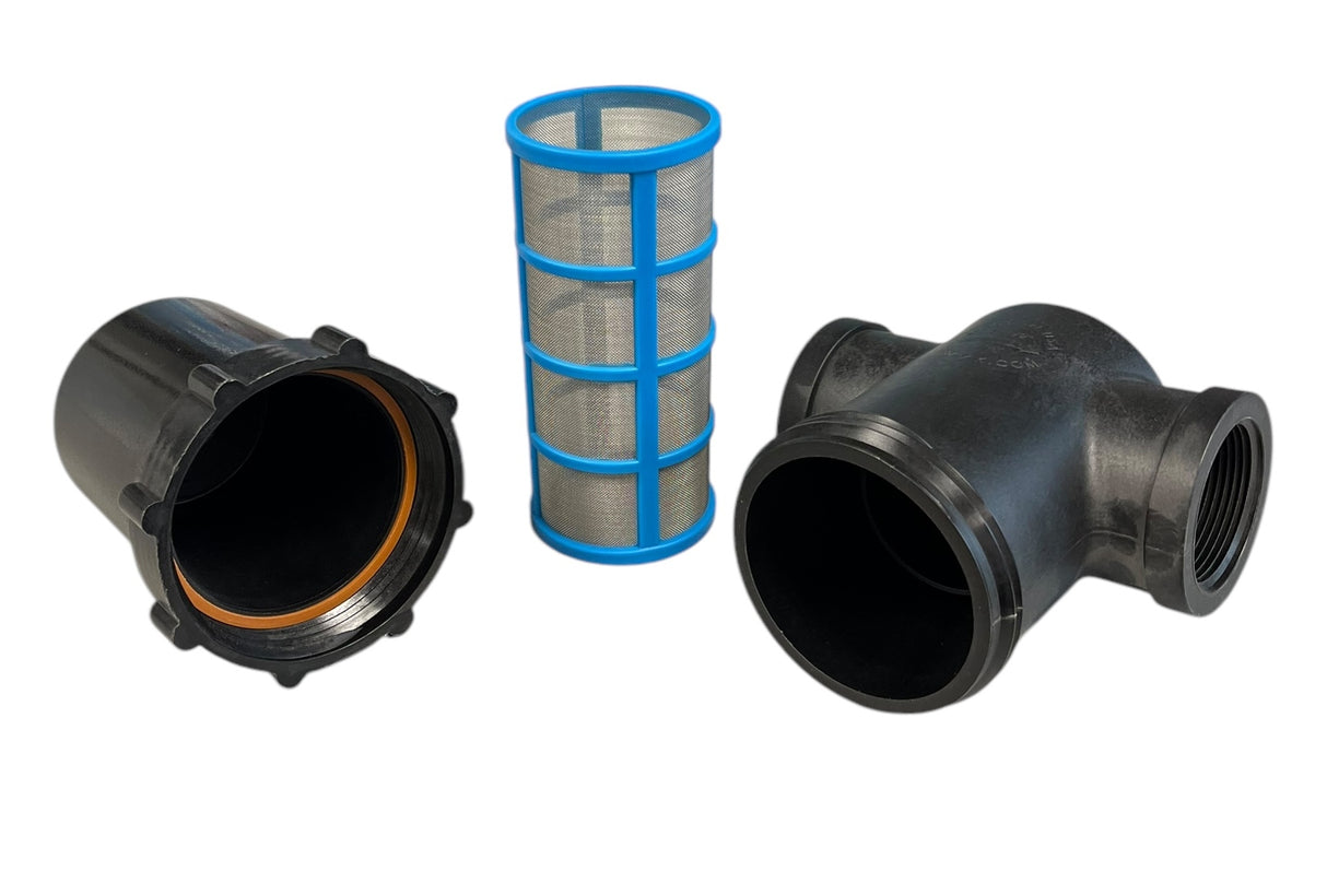 TerreMax Smart Series Black Poly In Line T Strainer 1-1/2" FNPT - LST15050