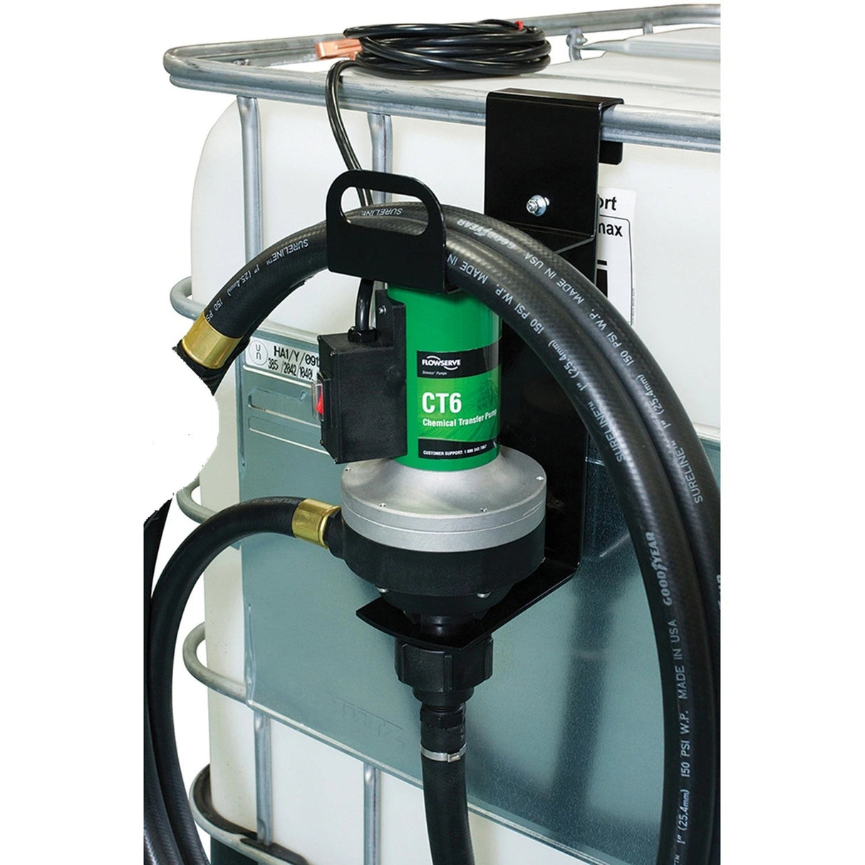 Flowserve CT6 EDPM 12 Volt High Flow Pump Kit for Caged IBC Tanks - CT6-3E5GA-001