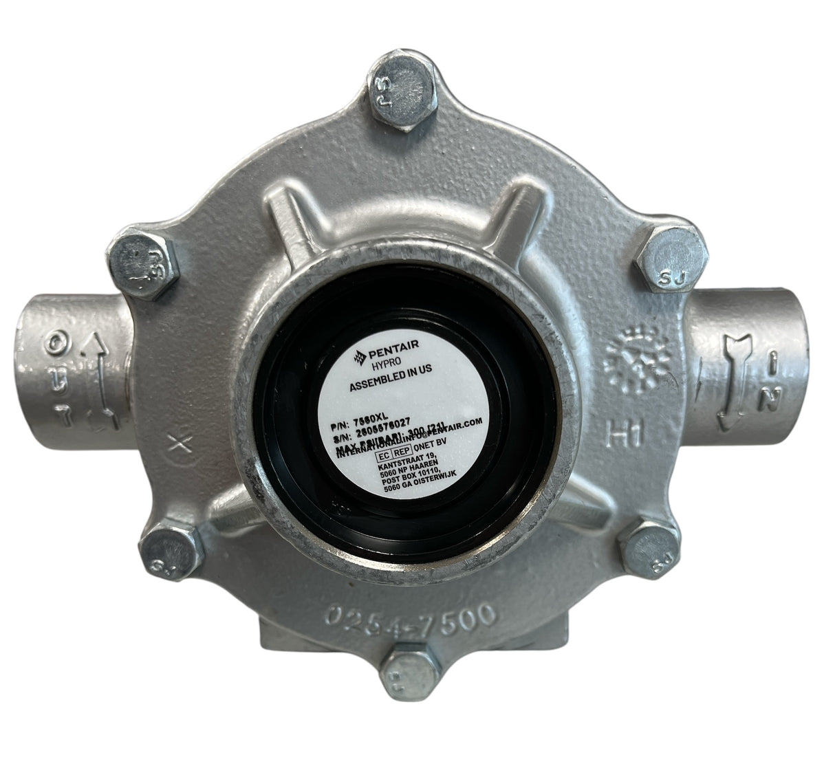 Hypro Cast Iron Silvercast 8 Roller Pump, 3/4" NPT, 15/16" Shaft, 22.5 GPM - 7560XL