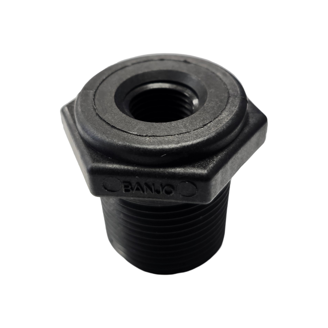 Banjo Poly Pipe Reducer Bushing 3/4" MPT X 1/4" FPT - RB075-025