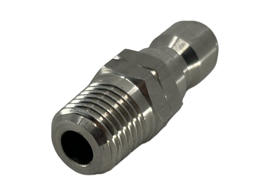 J.E. Adams Quick Disconnect Stainless Steel Plug 1/4" M, 5000 PSI - 7186P