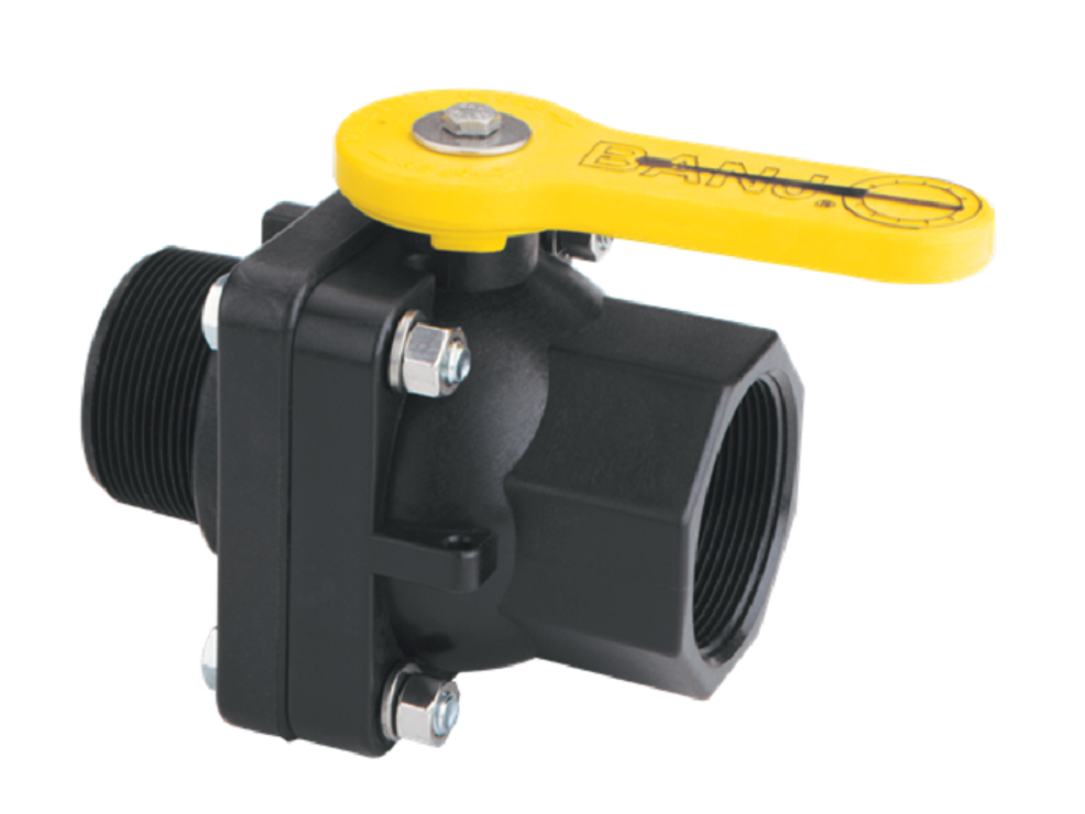 Banjo Poly Full Port Subby Valve 2" Male NPT X 2" Female NPT - VSMT204FP