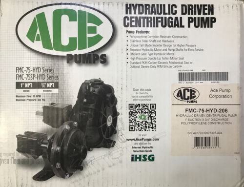 Ace Pumps Hydraulic Poly Pump With 1" Suction x 3/4" Discharge - FMC-75-HYD-206 (49777)