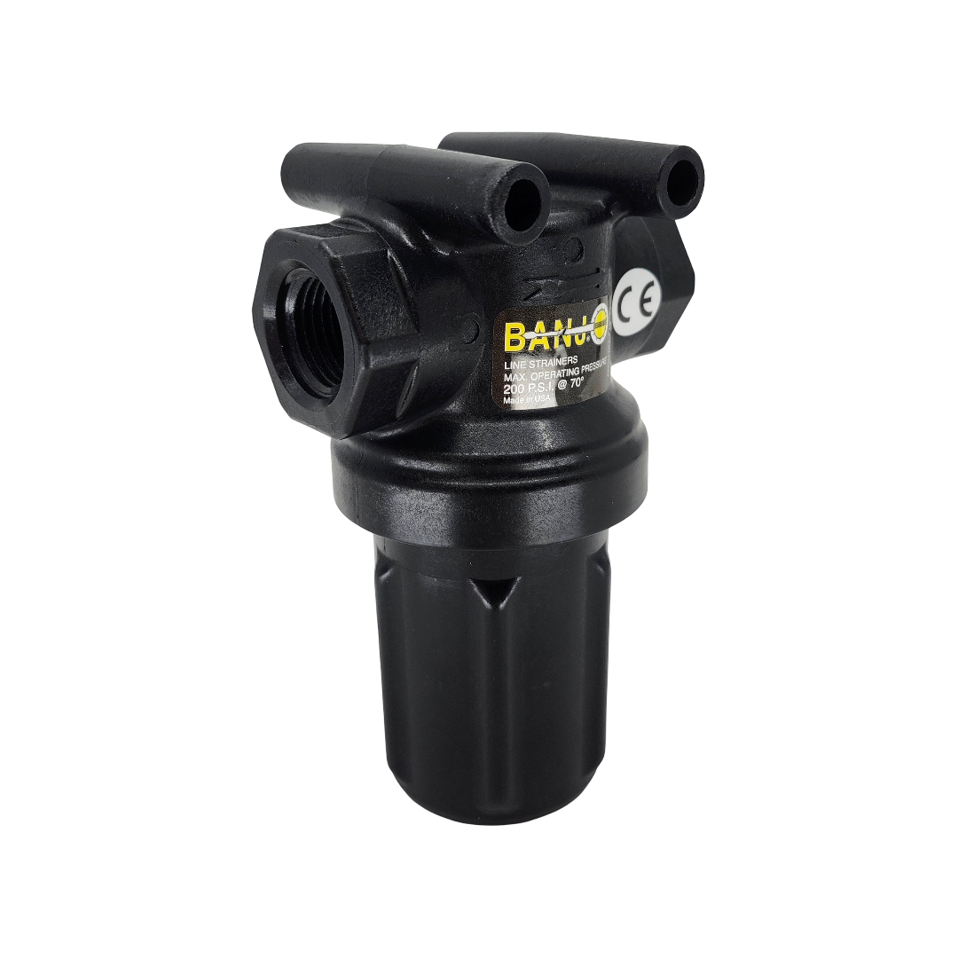 Banjo Mini T Strainer with 50 Mesh Screen & Black Bowl 1/2" X 1/2" - LSTM050-50