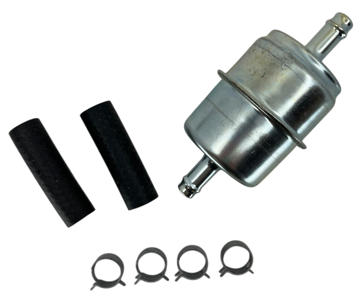 Pro Gauge In Line Fuel Filter With 3/8" Clamp-On Inlet/Outlet 60 PSI - G15-M