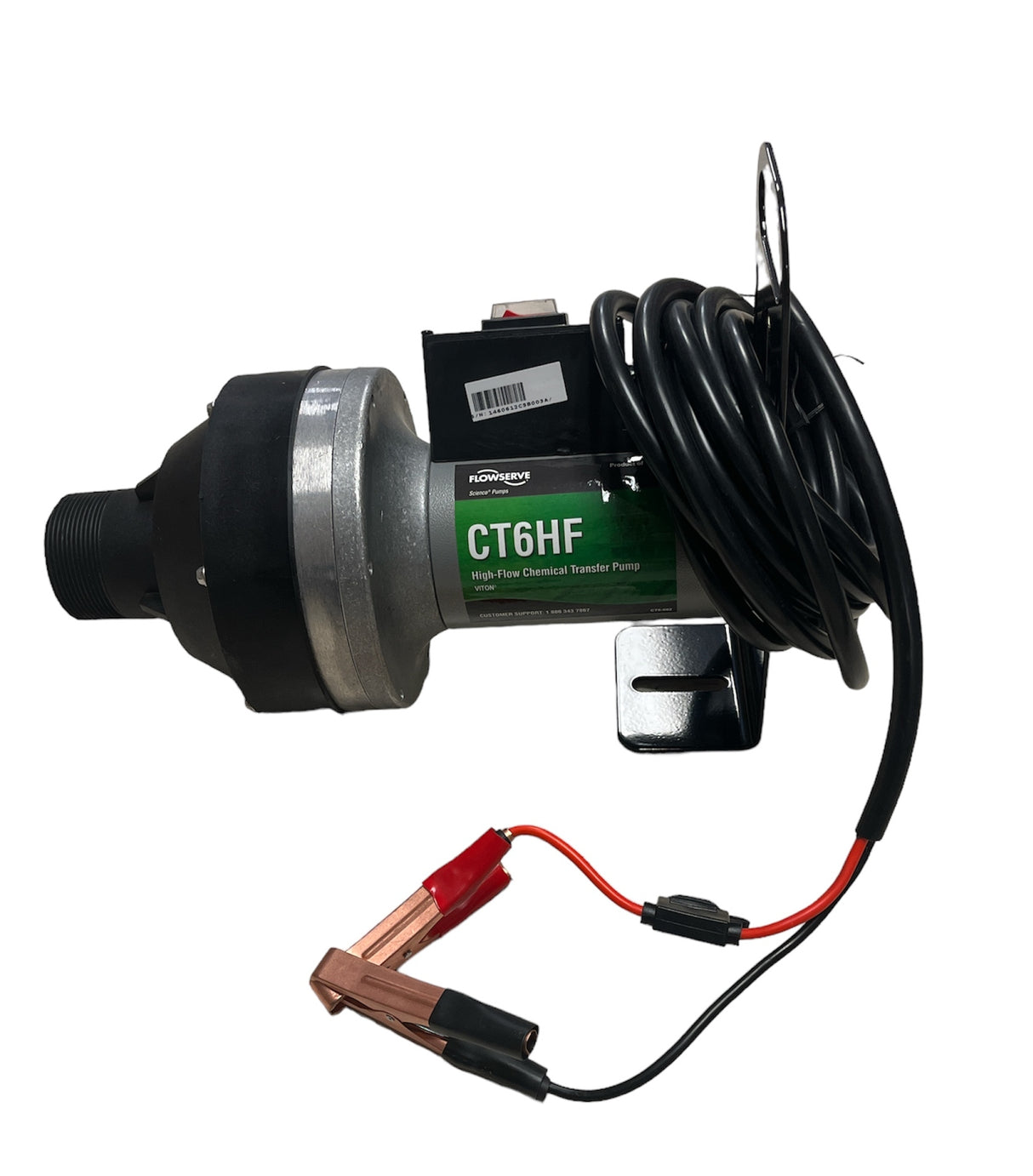Flowserve CT6 12V High Flow Viton Pump with Bracket 18 GPM Max - CT6-3V5BA-001