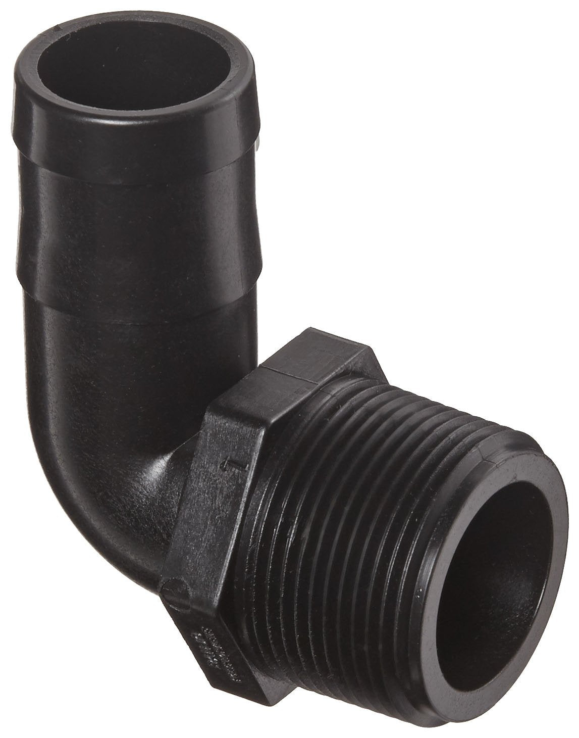 Banjo 90 Degree Poly Hose Fitting 1-1/4" Male Thread X 1-1/4" Barb - HB125-90