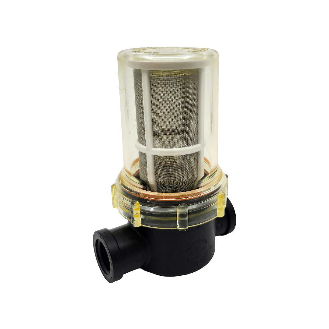 TerreMax Mini T Strainer with Clear Bowl & 80 Mesh Screen 1/2" - LSTM05080C