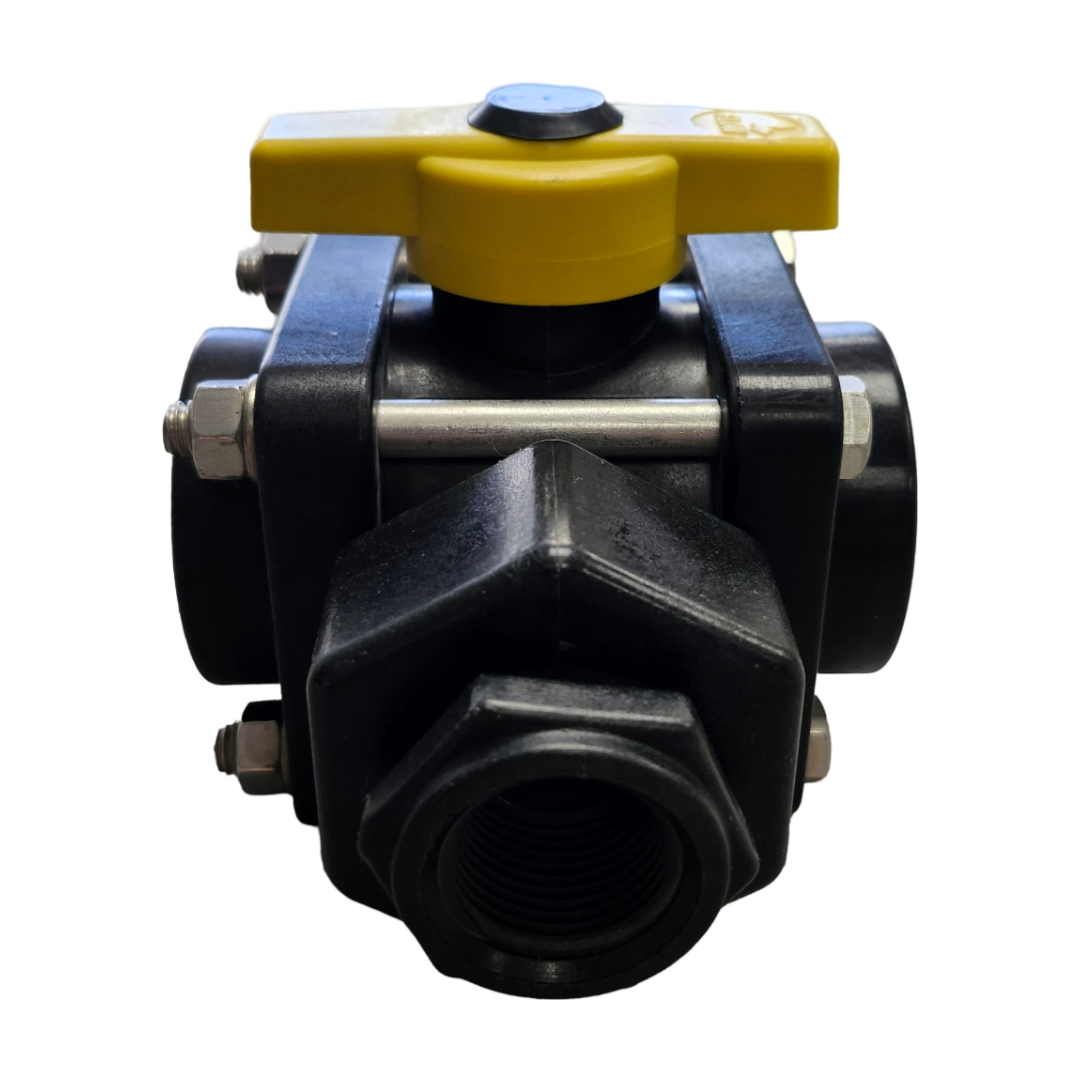 Banjo 3 Way Side Load Valve 3/4" FNPT x 3/4" FNPT x 3/4" FNPT - V075SL