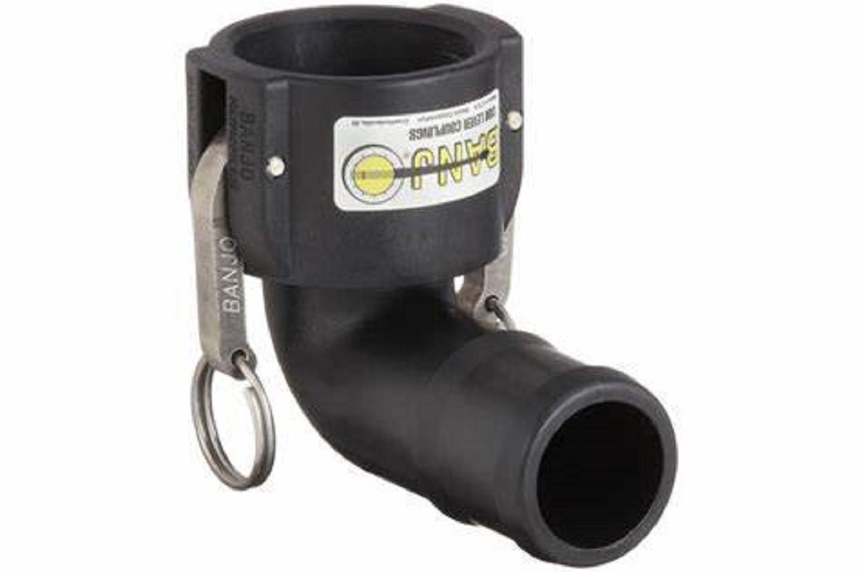 Banjo 90 Degree Poly Cam Lever Elbow 2" Female Coupler X 2" Hose Shank - 200C90